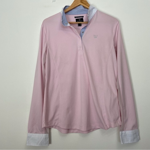 Horze Crescendo long sleeves shirt mesh pink size 12 equestrian clothing riding - Picture 11 of 11